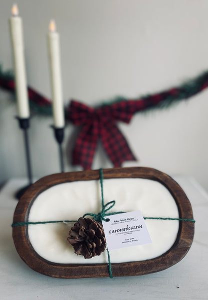 Tannenbaum Rustic Wooden Bowl Candle