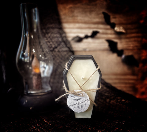 Creature Of The Night Coffin Candle