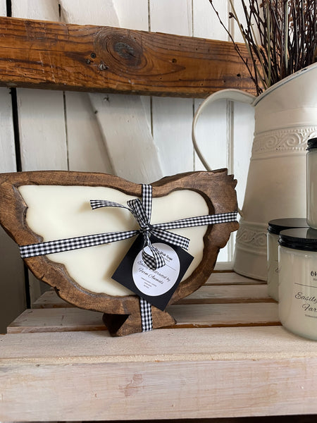 Chicken Wood Bowl Candle